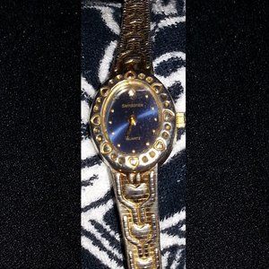 Vintage Samsung Lady Watch By Sarah Coventry  Gold Plated stainless Quartz oval